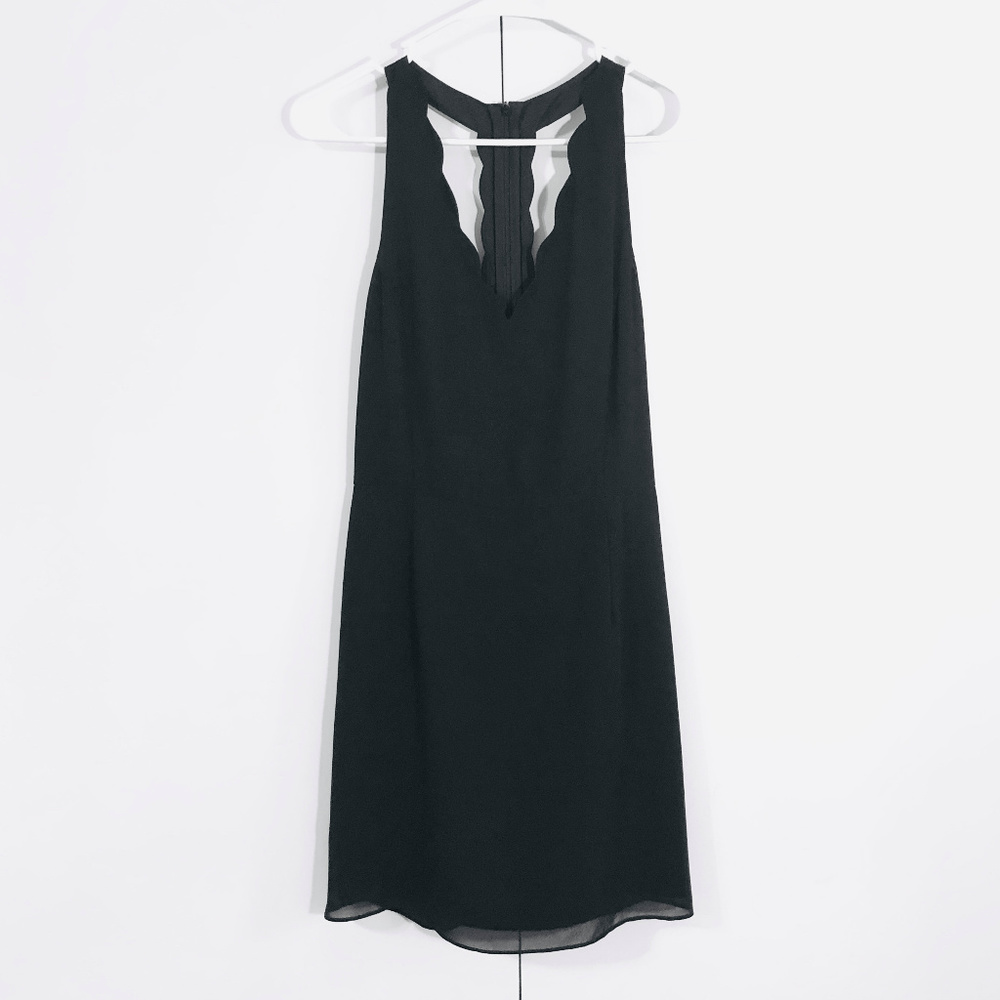 NWT Fab'rik Black Scallop Cocktail Dress